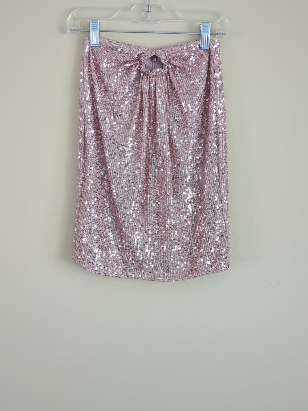 Small Pink Sequins Tube Top
